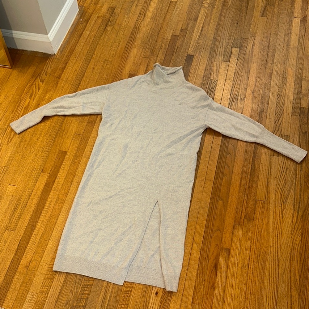 Aritzia Gray Dolman Sleeve Turtleneck Maxi Dress